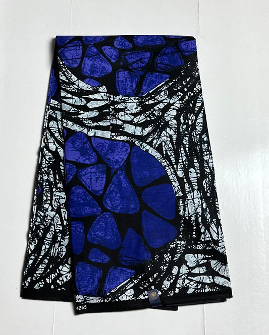 African Print Fabric, Ankara - Blue Fabric