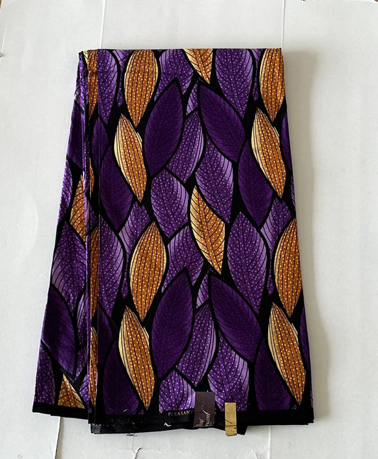 African Print Fabric, Ankara - Purple Fabric