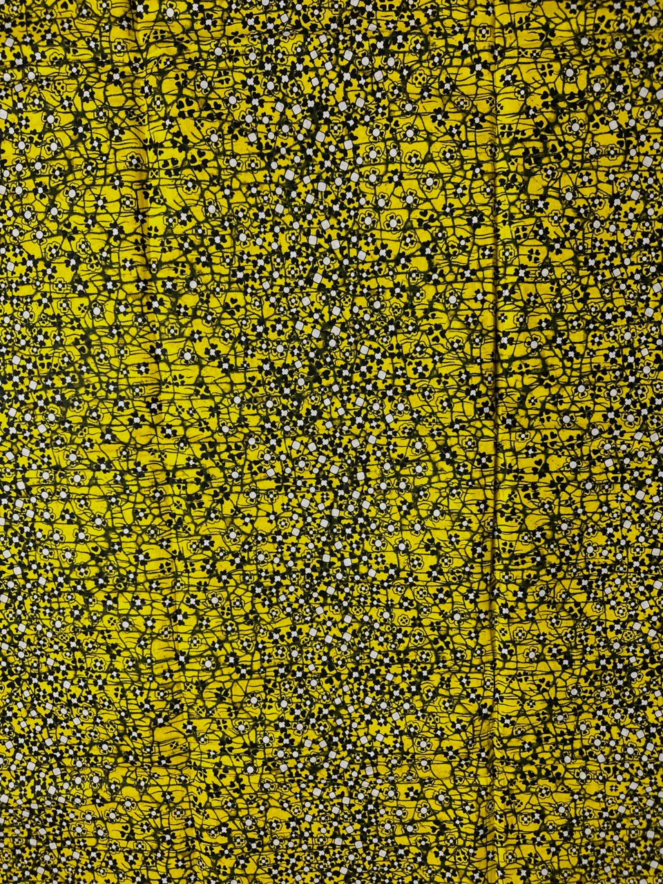 African Print Fabric, Ankara - Yellow Fabric