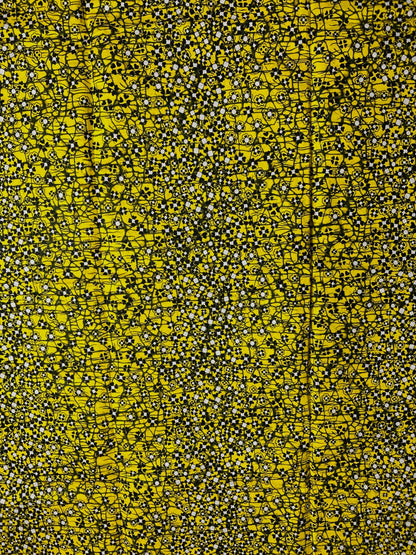 African Print Fabric, Ankara - Yellow Fabric