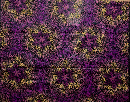 African Print Fabric, Ankara - Purple Fabric