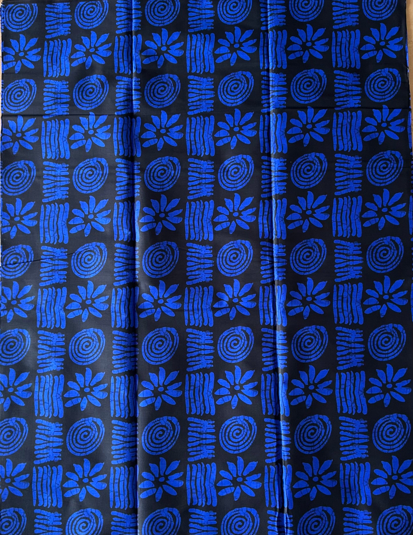 African Print Fabric, Ankara - Blue Fabric