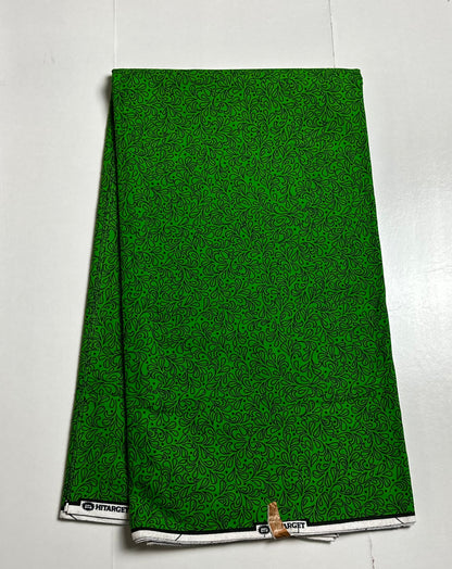 African Print Fabric, Ankara - Green Fabric