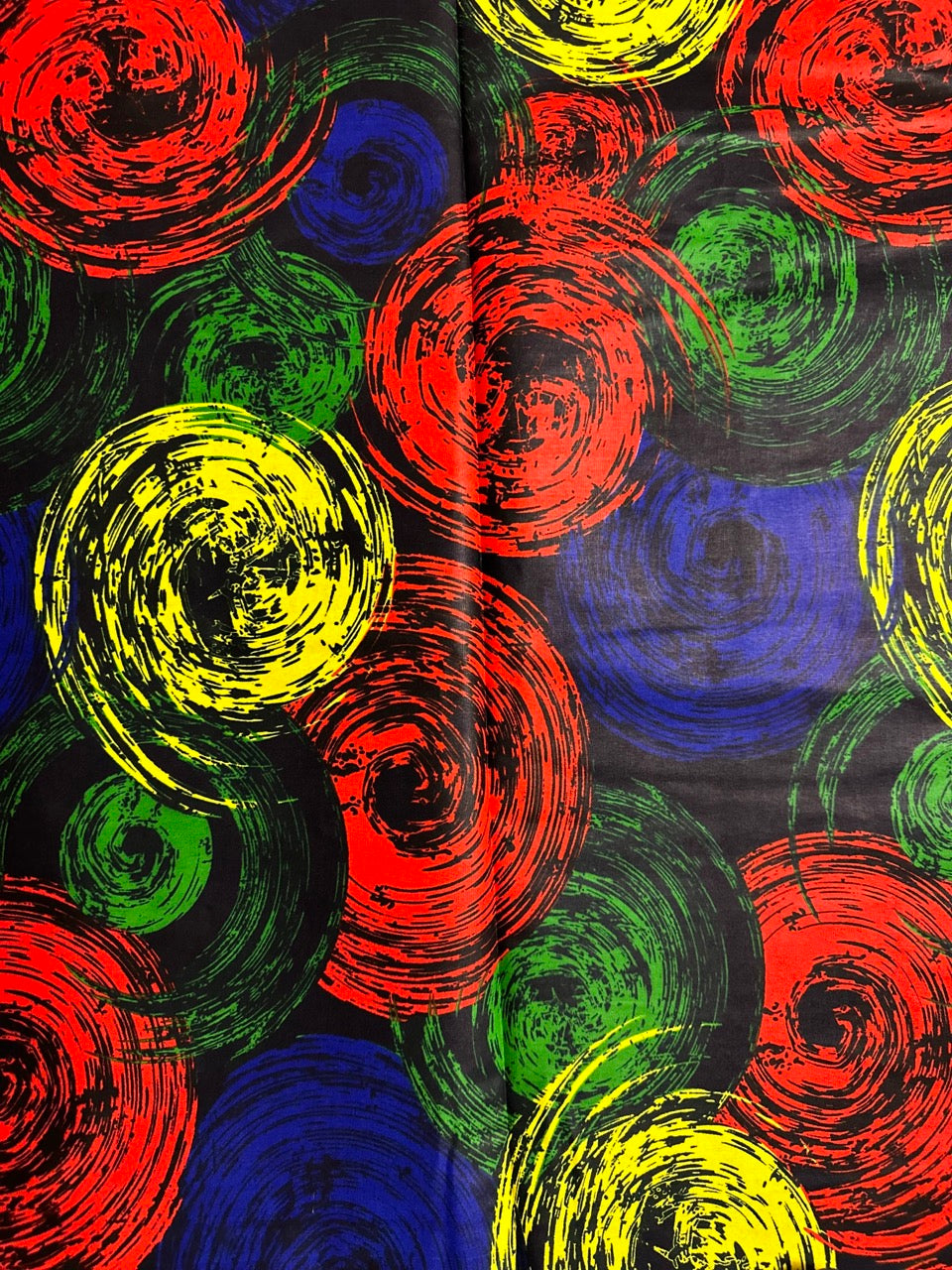 African Print Fabric, Ankara - Red, Yellow, Green, Blue Fabric