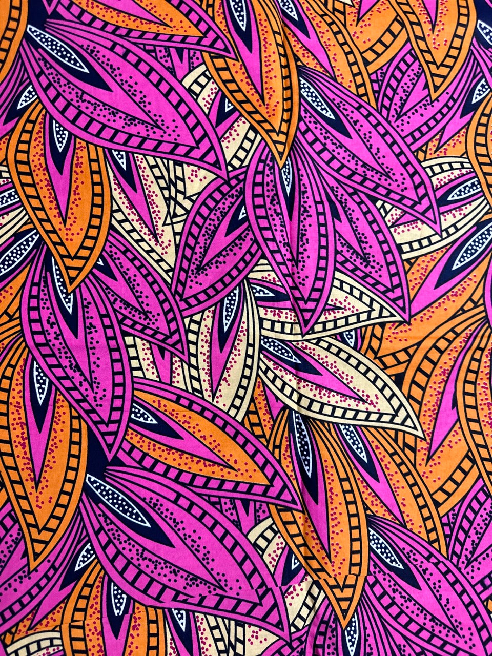 African Print Fabric, Ankara - Pink Fabric