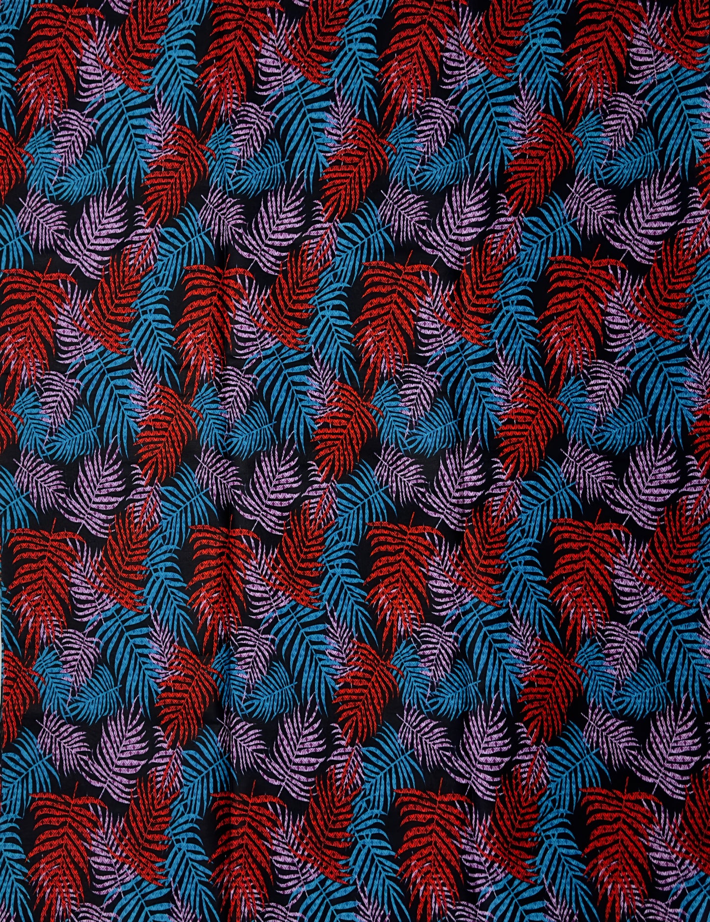 African Print Fabric, Ankara - Red, Blue Purple Fabric