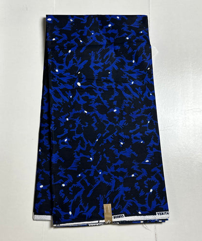 African Print Fabric, Ankara - Blue Fabric