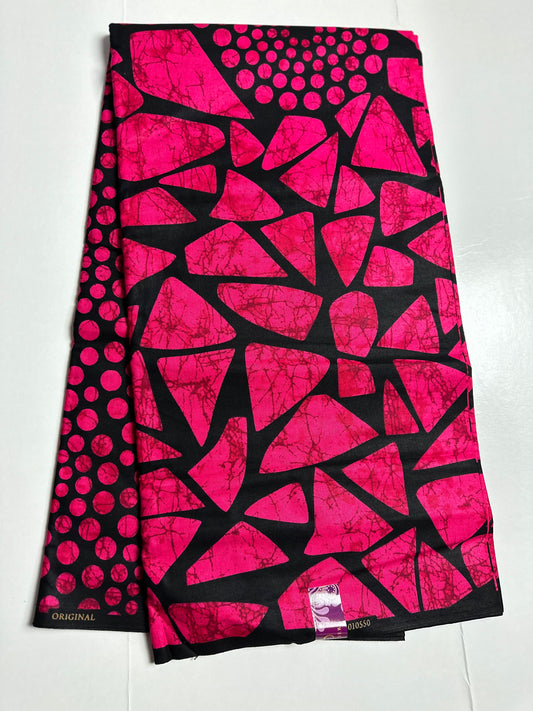 African Print Fabric, Ankara - Pink Fabric