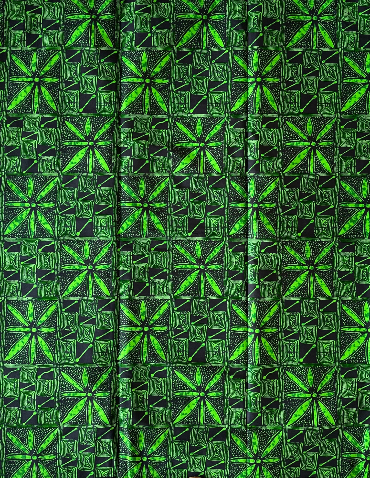 African Print Fabric, Ankara - Green Fabric