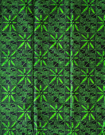 African Print Fabric, Ankara - Green Fabric