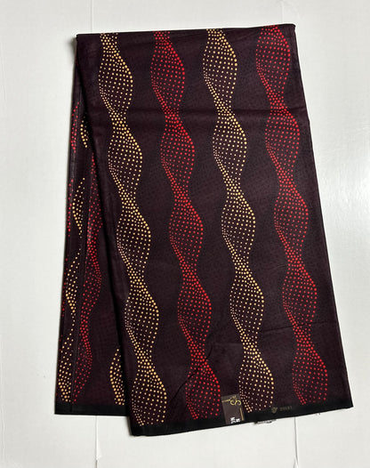 African Print Fabric, Ankara - Red, Marigold Fabric