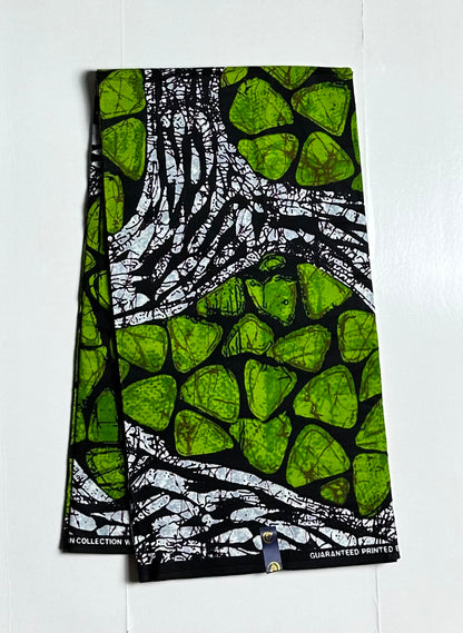 African Print Fabric, Ankara - Green Fabric