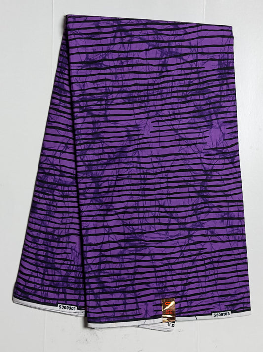 African Print Fabric, Ankara - Purple Fabric