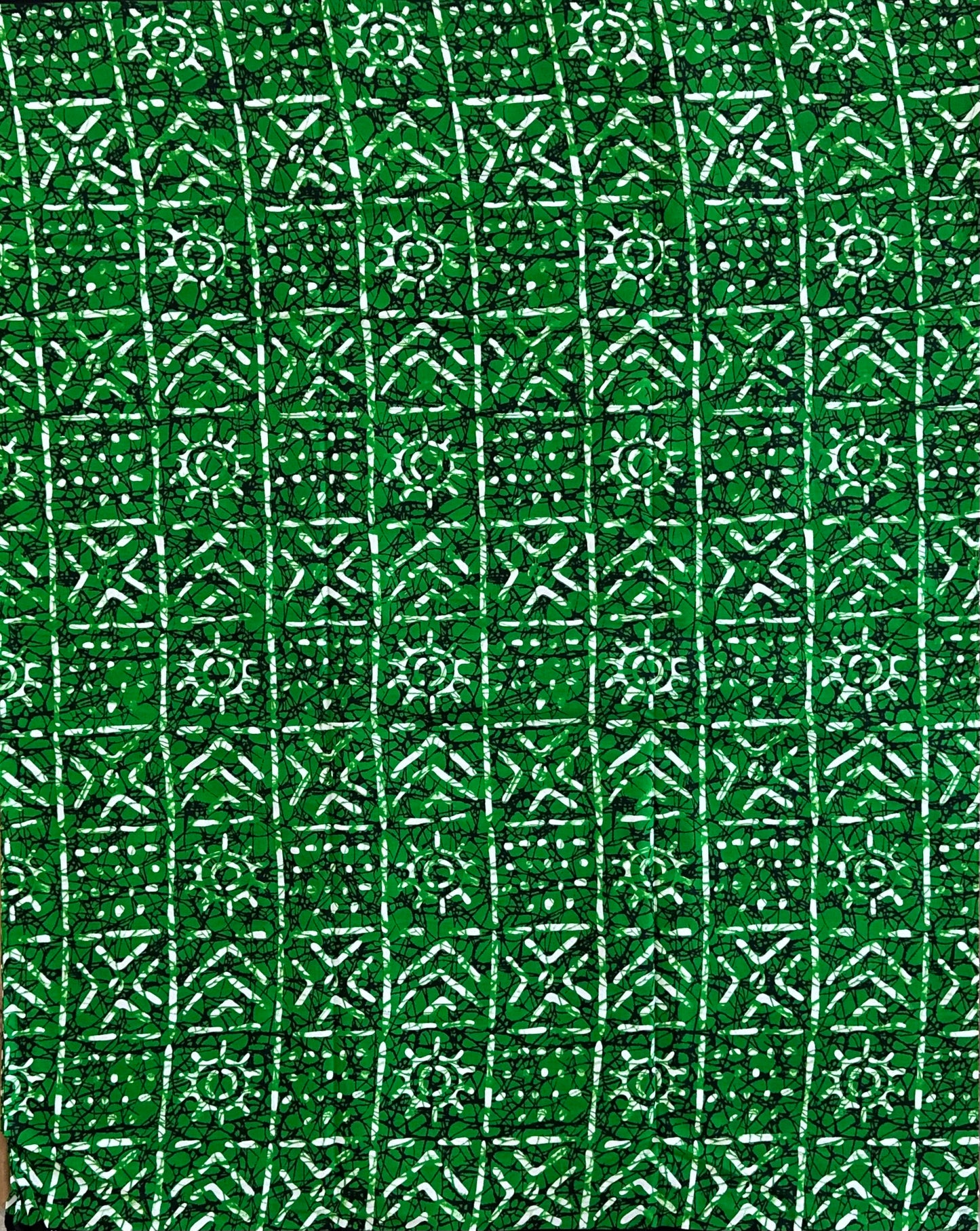 African Print Fabric, Ankara - Green Fabric