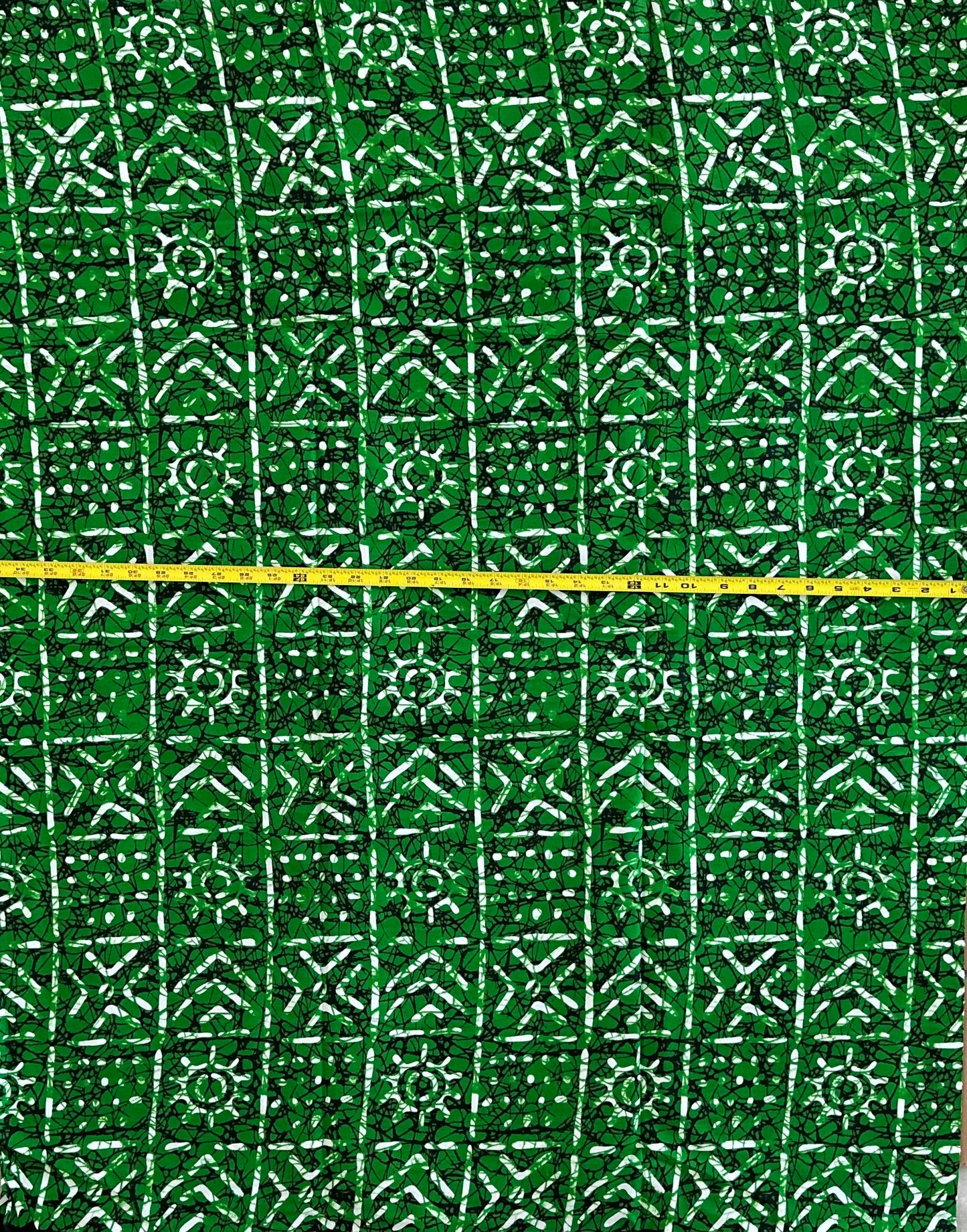 African Print Fabric, Ankara - Green Fabric