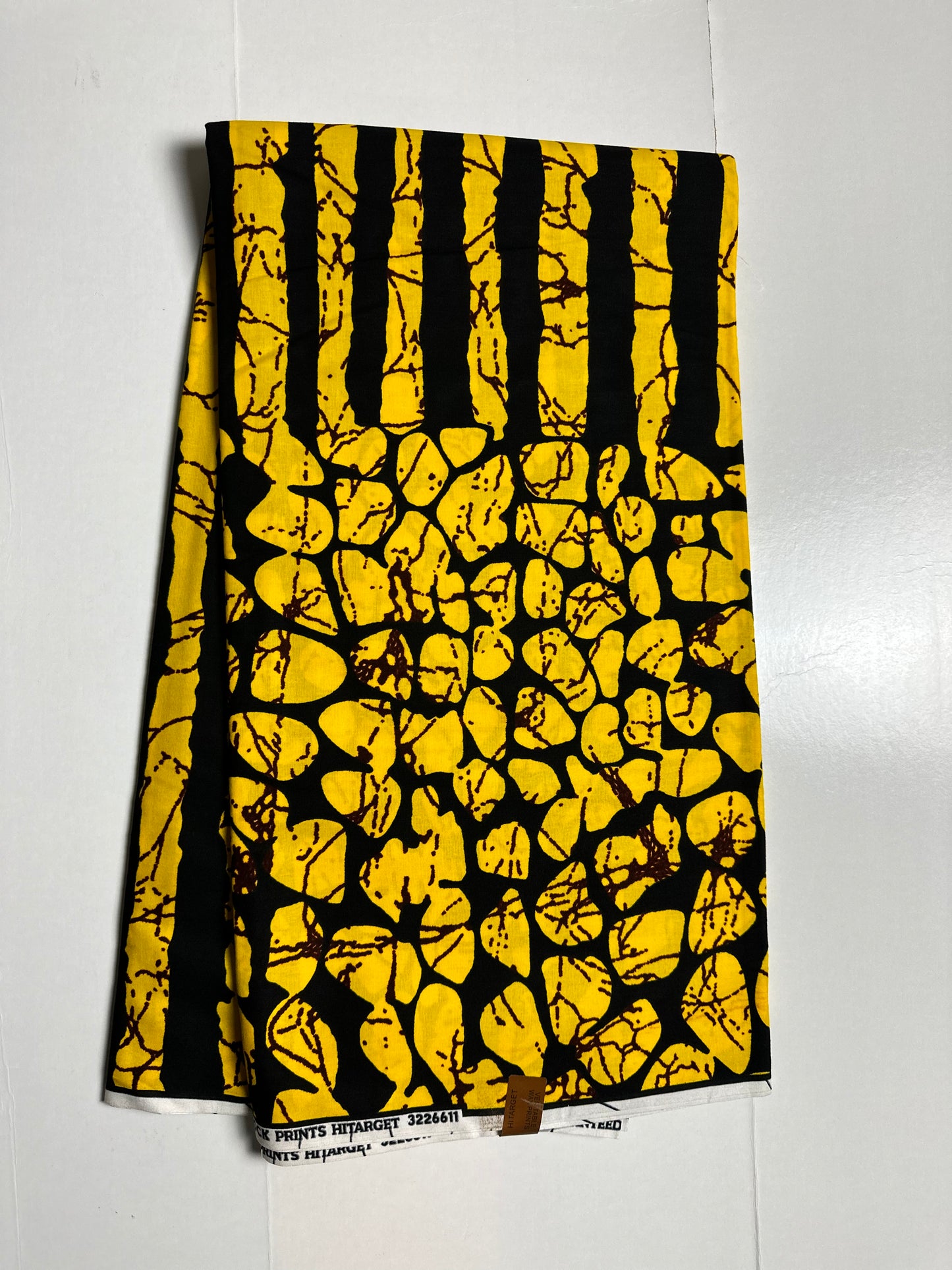 African Print Fabric, Ankara - Yellow Fabric