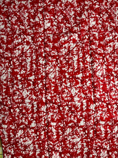 African Print Fabric, Ankara - Red Fabric