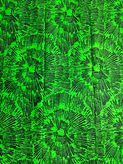 African Print Fabric, Ankara - Green Fabric