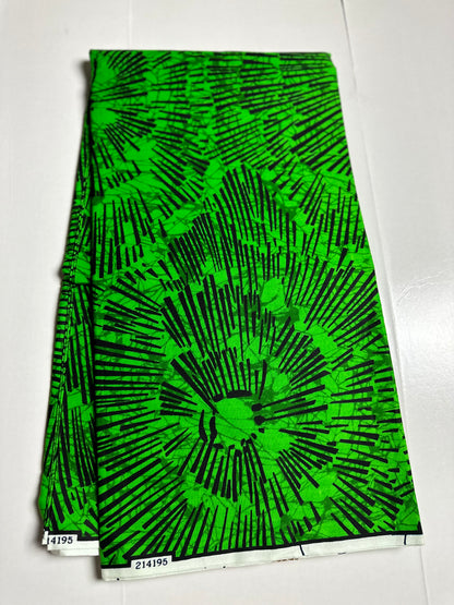 African Print Fabric, Ankara - Green Fabric