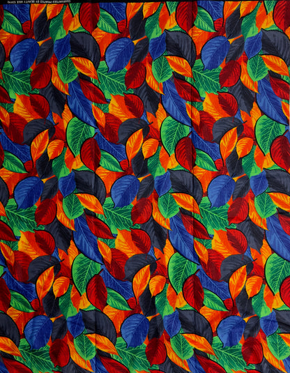 African Print Fabric, Ankara - Orange, Blue, Green, Red Fabric