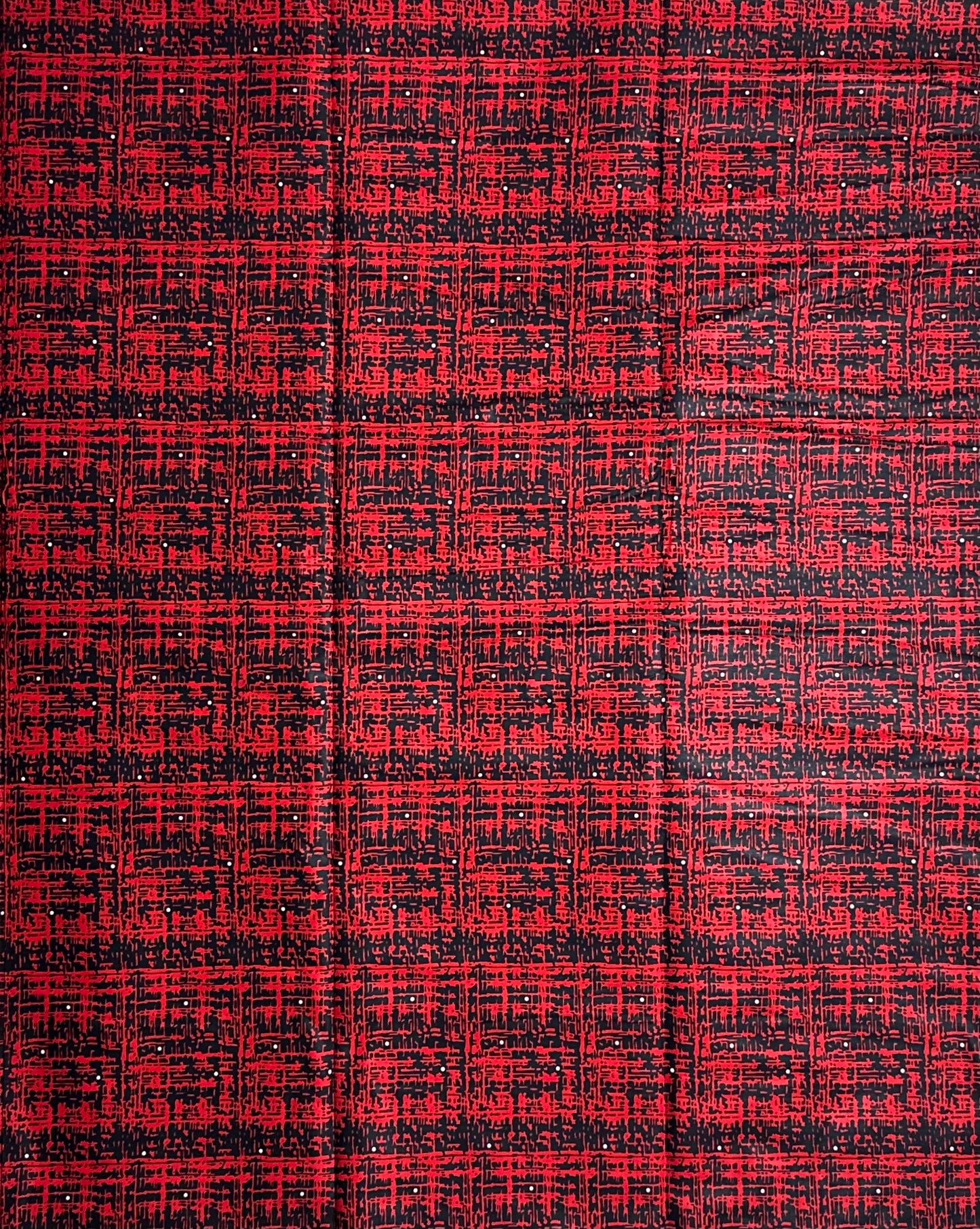 African Print Fabric, Ankara - Red Fabric