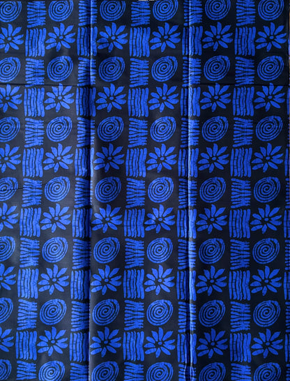 African Print Fabric, Ankara - Blue Fabric