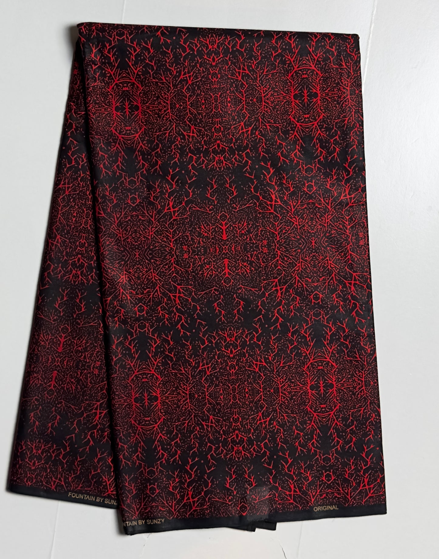 African Print Fabric, Ankara - Red Fabric