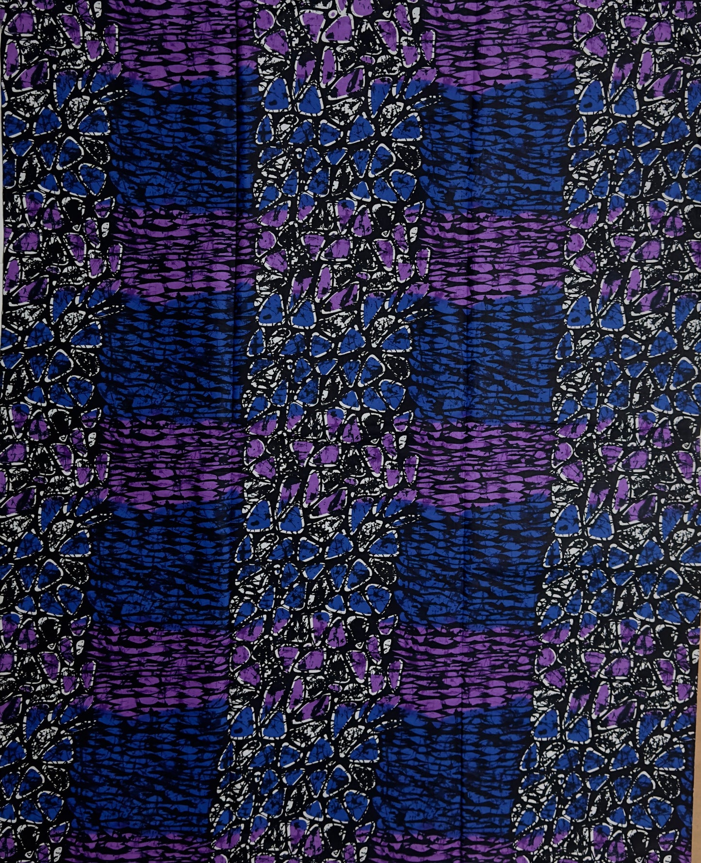 African Print Fabric, Ankara - Blue, Purple Fabric