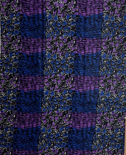 African Print Fabric, Ankara - Blue, Purple Fabric