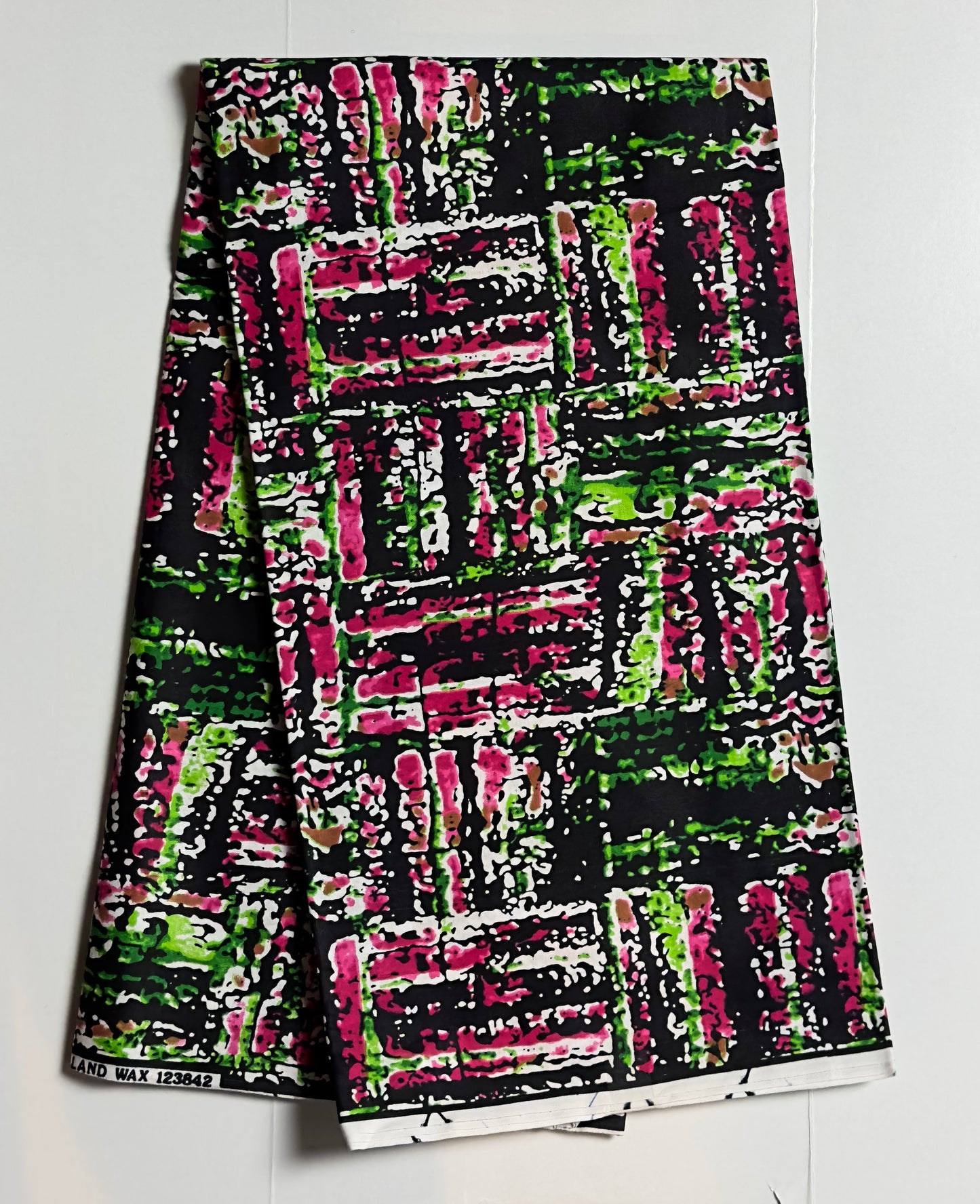 African Print Fabric, Ankara - Pink, Green, Fabric