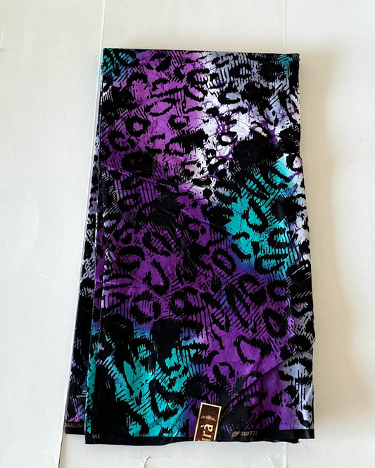 African Print Fabric, Ankara - Purple Fabric