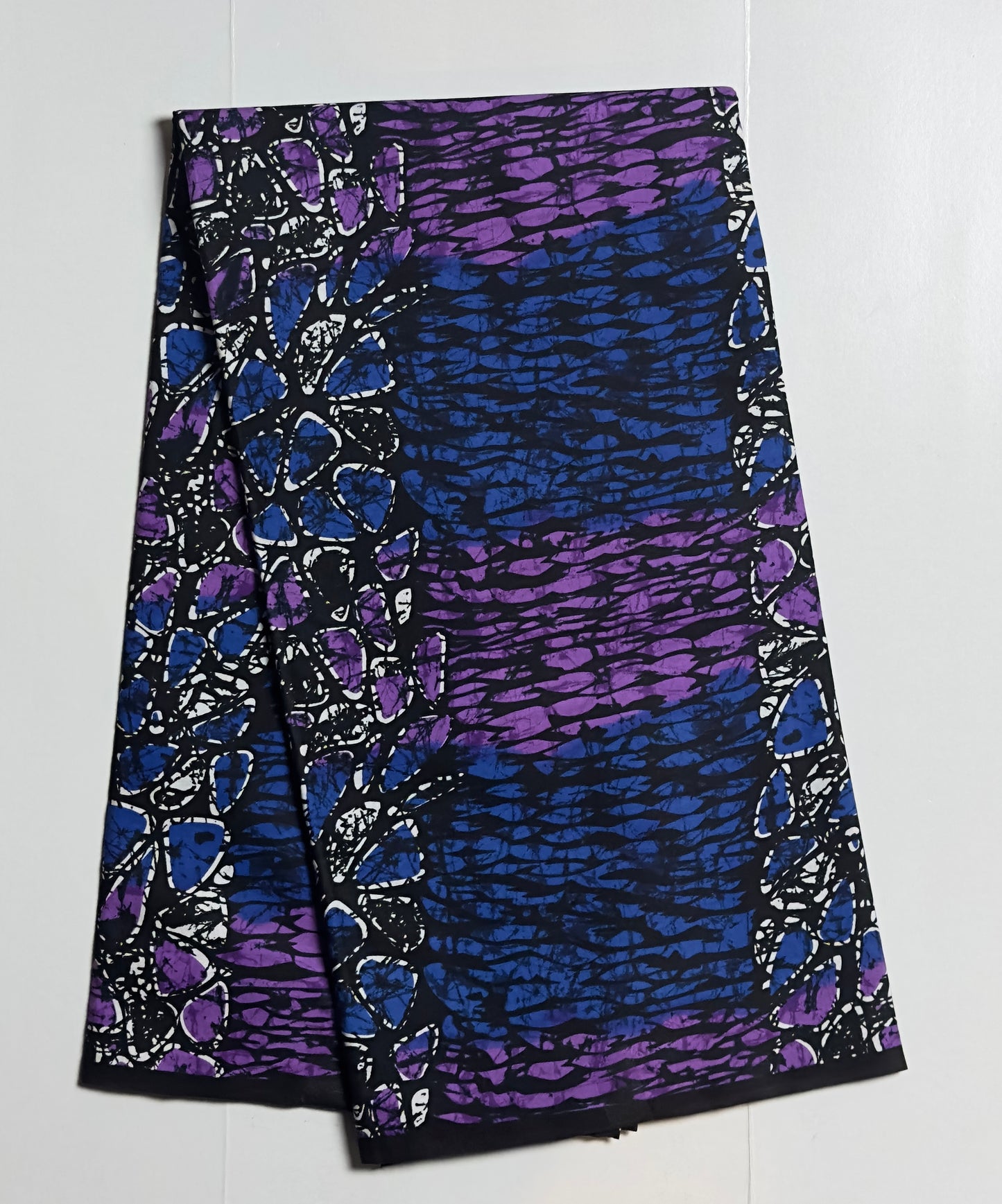 African Print Fabric, Ankara - Blue, Purple Fabric