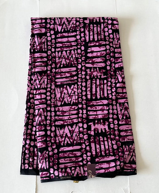 African Print Fabric, Ankara - Purple Fabric