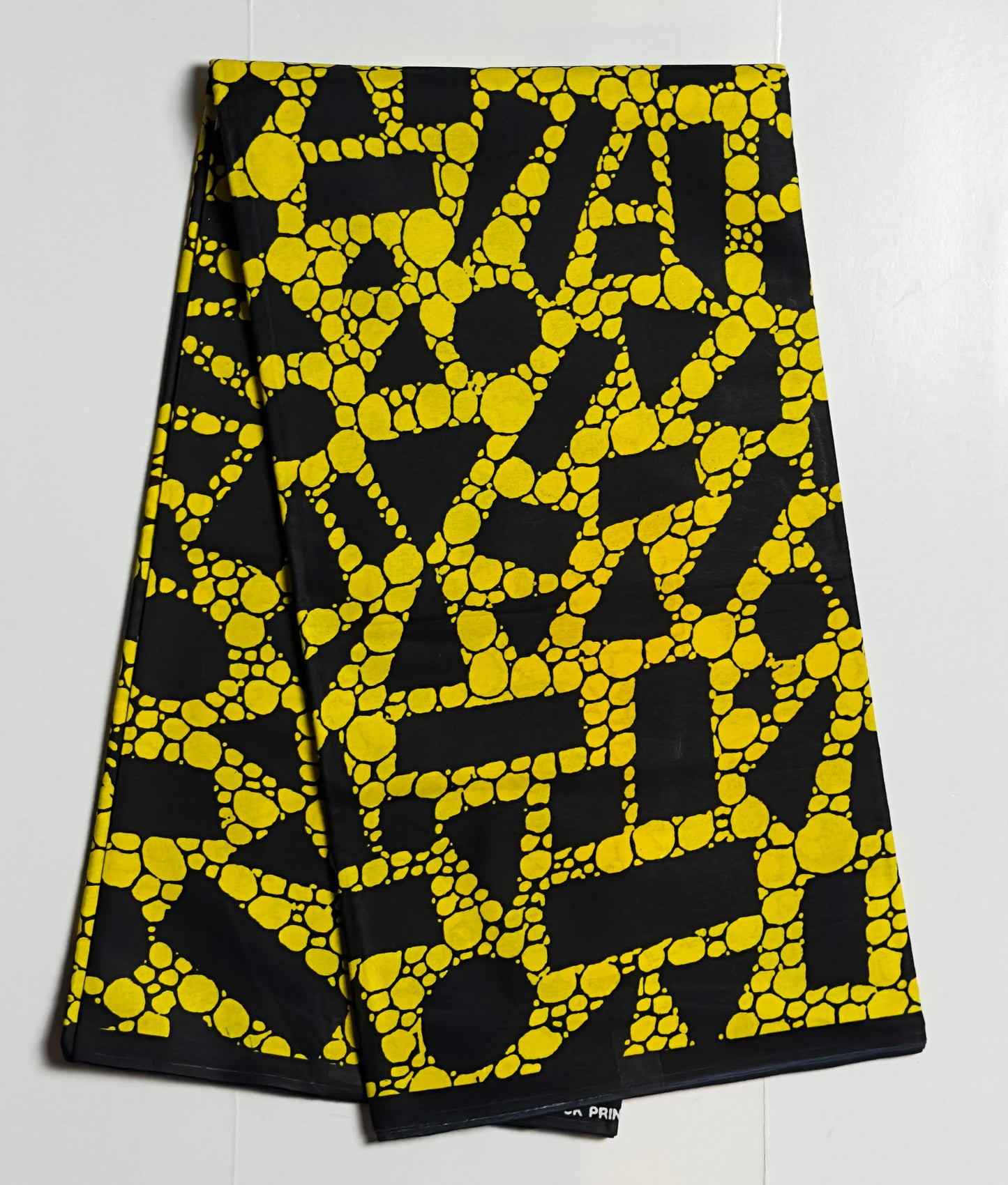 African Print Fabric, Ankara - Yellow Fabric