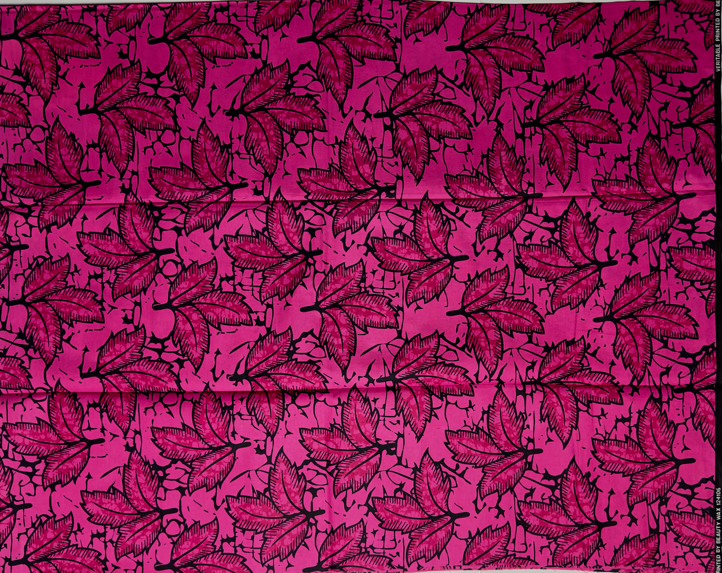 African Print Fabric, Ankara - Pink Fabric