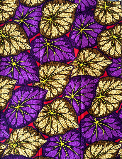 African Print Fabric, Ankara - Purple Fabric