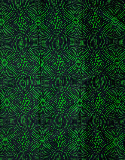 African Print Fabric, Ankara - Green Fabric