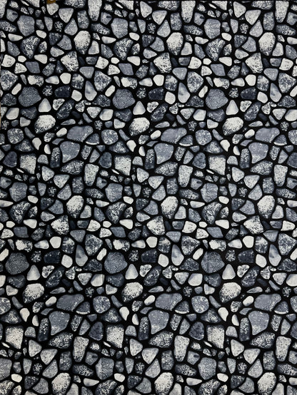 African Print Fabric, Ankara - Grey Fabric