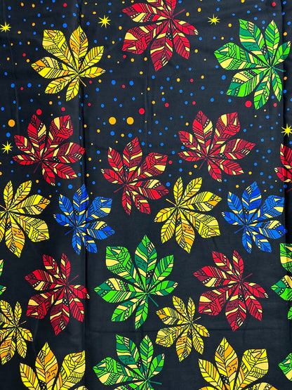 African Print Fabric, Ankara Blue, Green, Red, Yellow Fabric