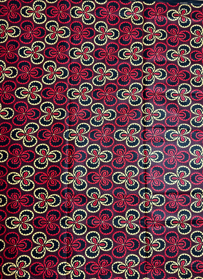 African Print Fabric, Ankara - Red Fabric