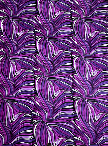 African Print Fabric, Ankara - Purple Fabric