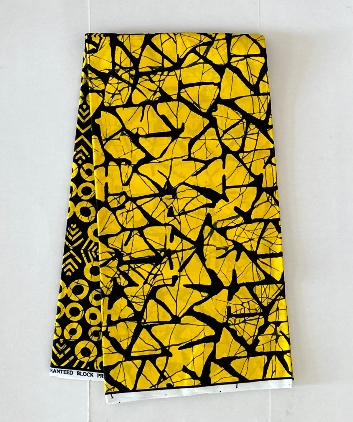 African Print Fabric, Ankara - Yellow Fabric