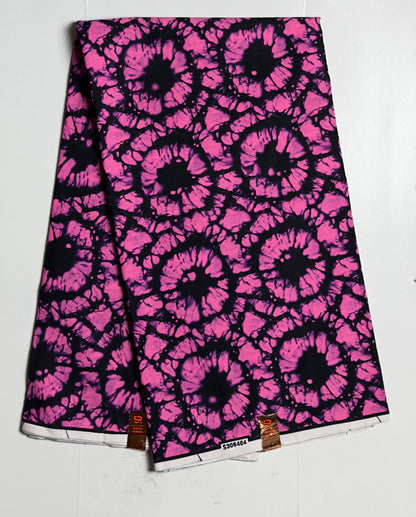 African Print Fabric, Ankara - Pink Fabric