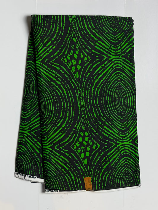 African Print Fabric, Ankara - Green Fabric