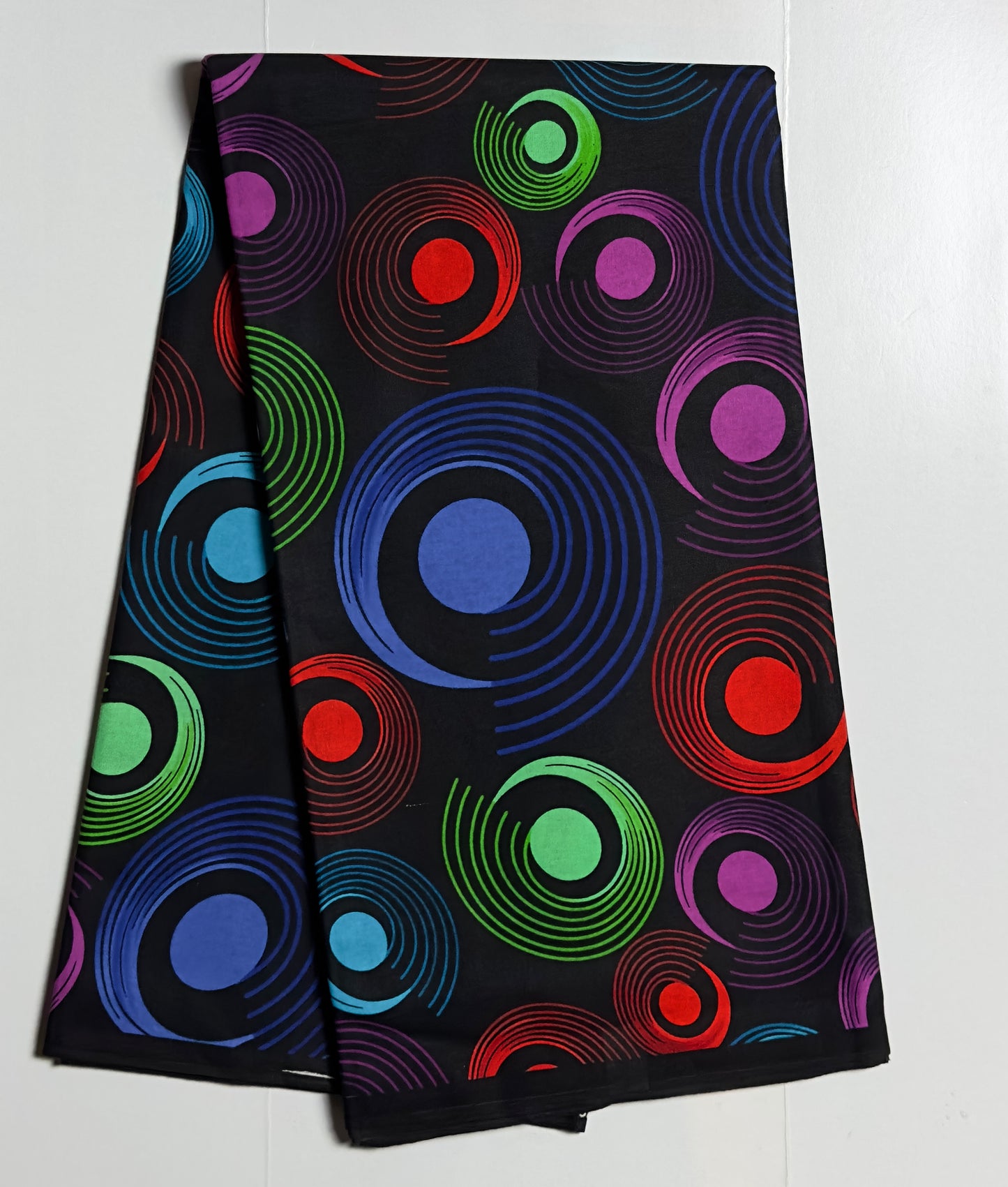 African Print Fabric, Ankara - Blue, Red, Purple, Green Fabric