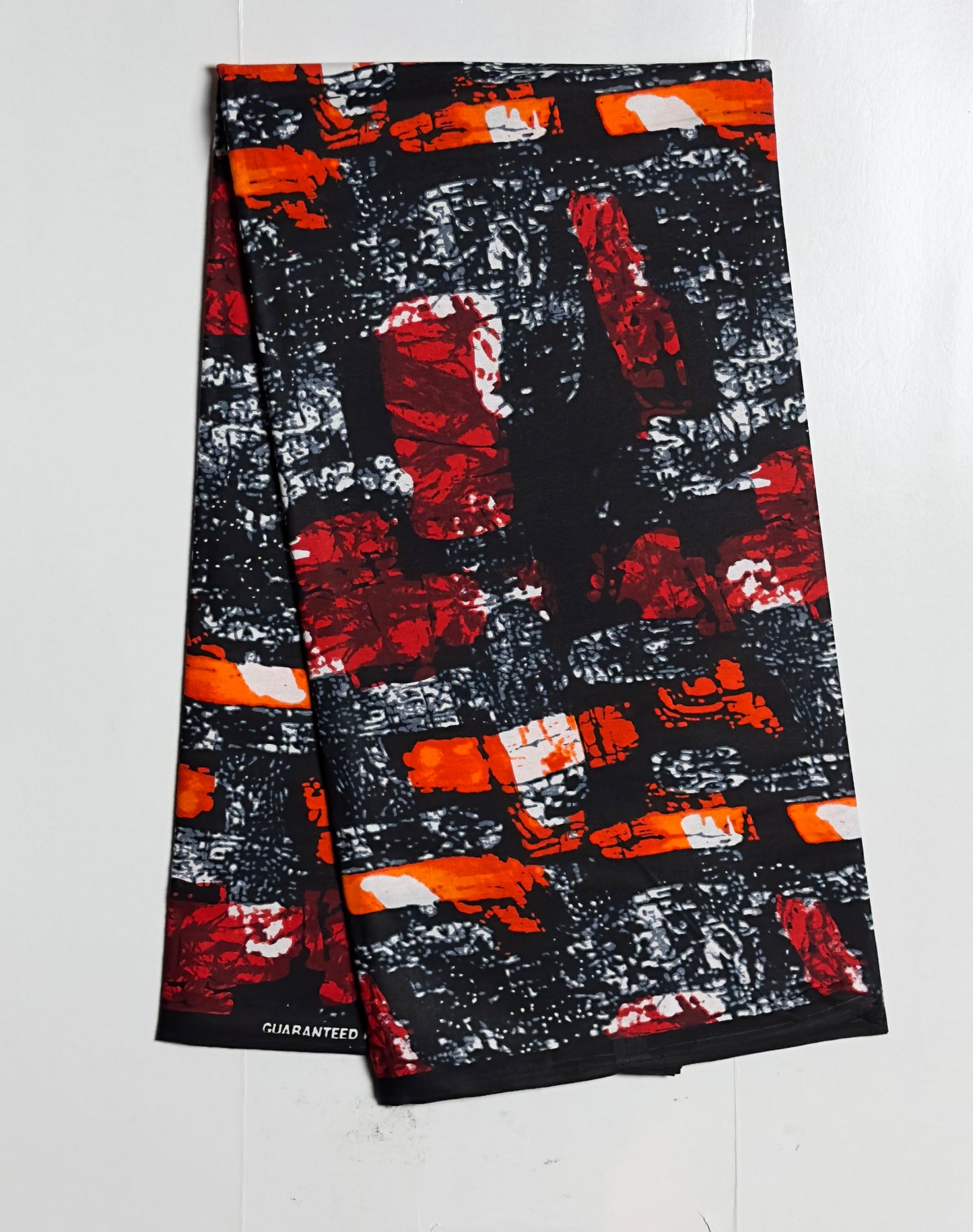 African Print Fabric, Ankara - Red, Orange Fabric