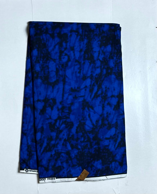 African Print Fabric, Ankara - Blue Fabric