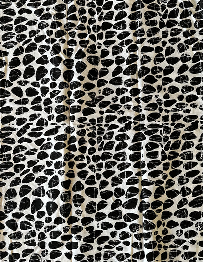 African Print Fabric, Ankara - Black, White, Monochrome Fabric