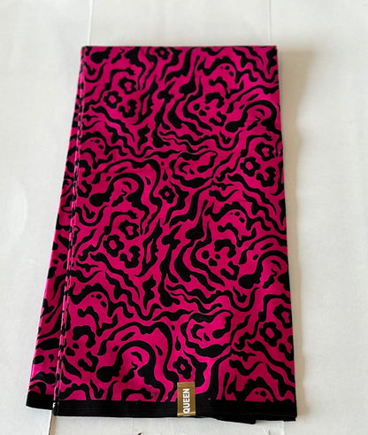 African Print Fabric, Ankara - Pink Fabric