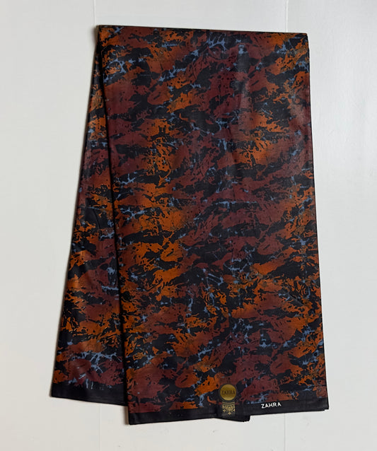 African Print Fabric, Ankara - Brown Fabric